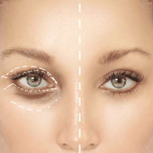 Before and after eye treatment