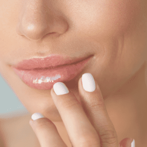 An image of a happy wooman after dermal fillers treatment