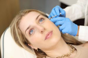 Crows feet being treated with botox
