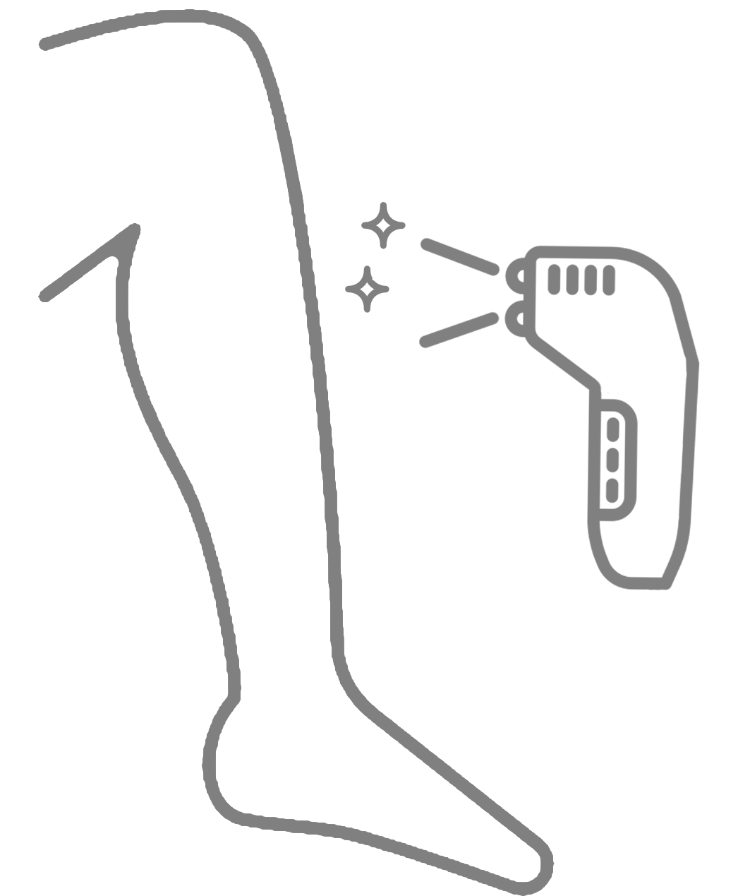 graphic icon of laser hair removal