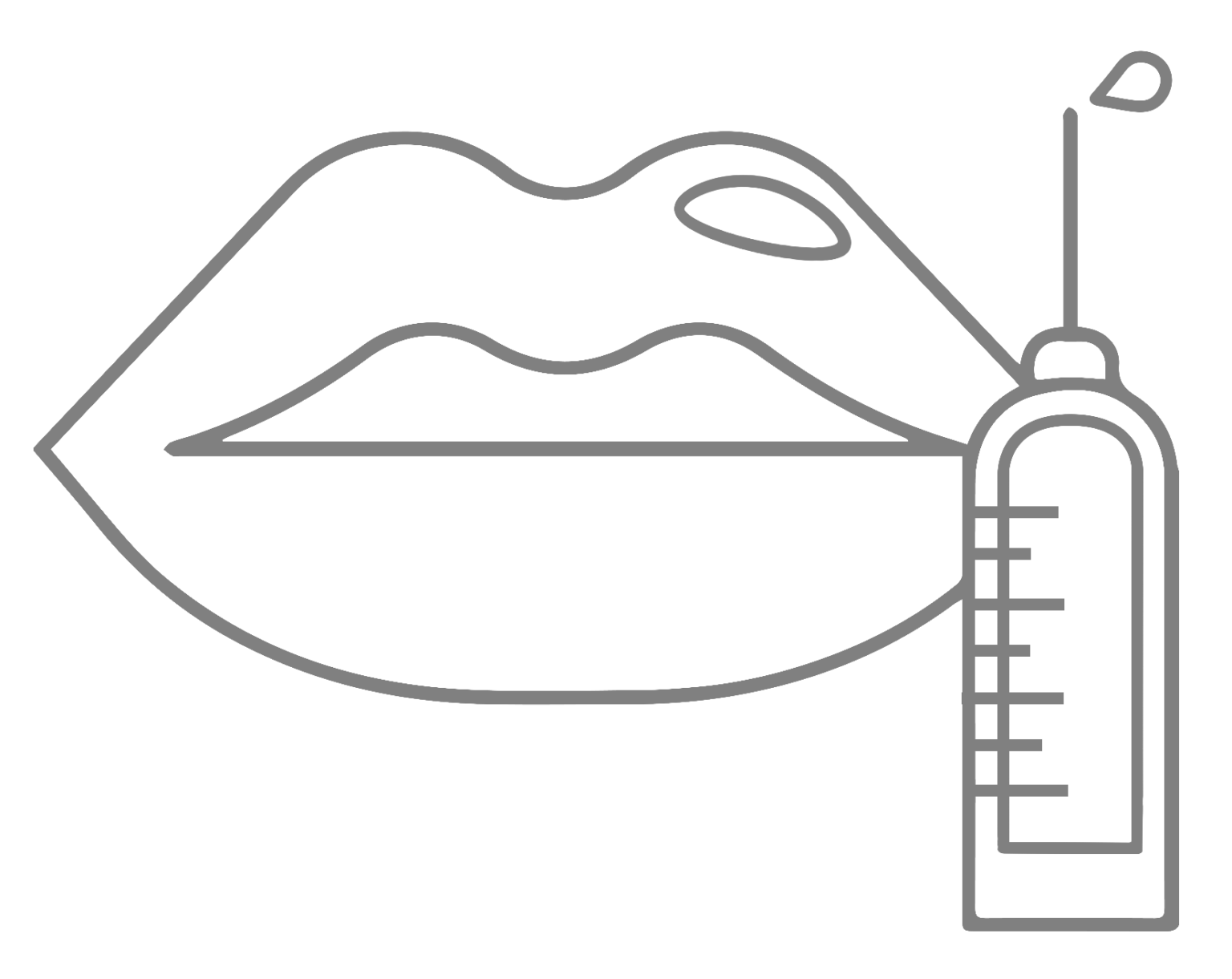 graphic icon of natural lip filler treatment