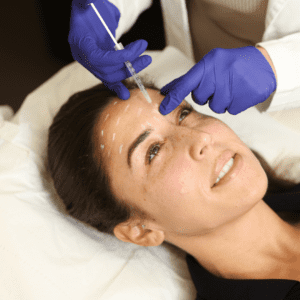 Injections being performed for any wrinkles