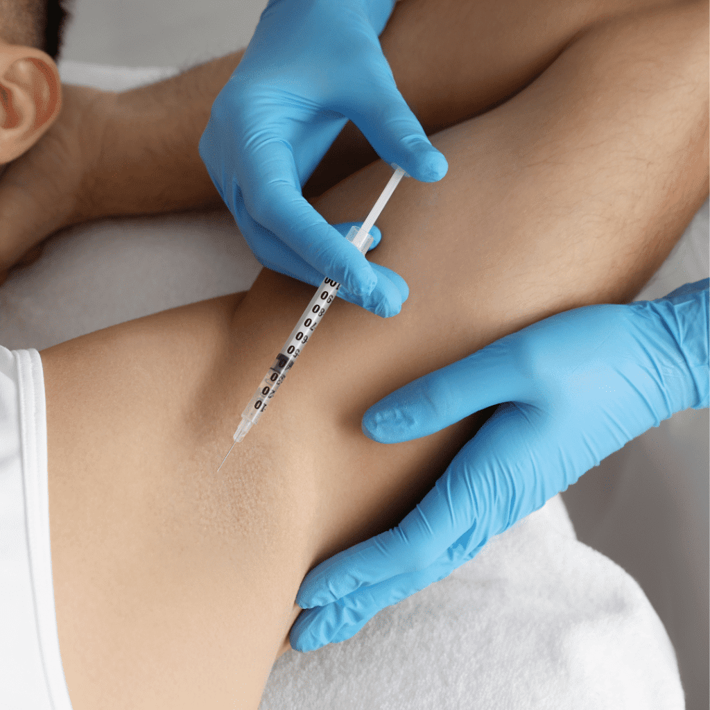 Examples of how to stop sweating with treatment at Omniya