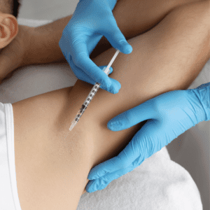 Examples of how to stop sweating with treatment at Omniya