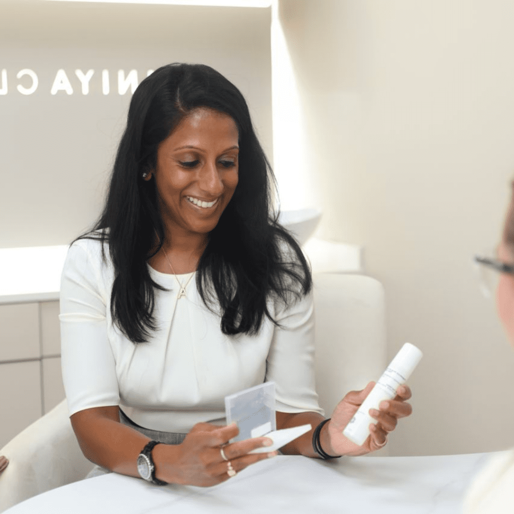 doctor discussing different hormone treatments for patient for a hormone MOT