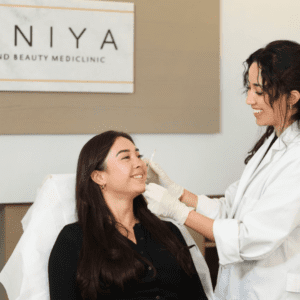 Marionette-Line-Fillers during the treatment process at Omniya