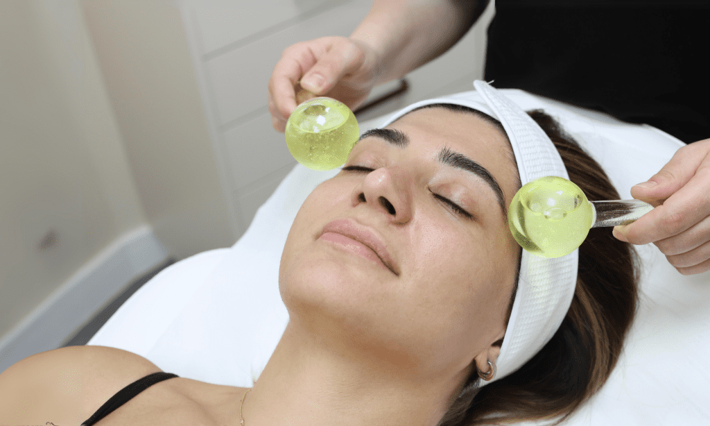 facial treatment at Omniya