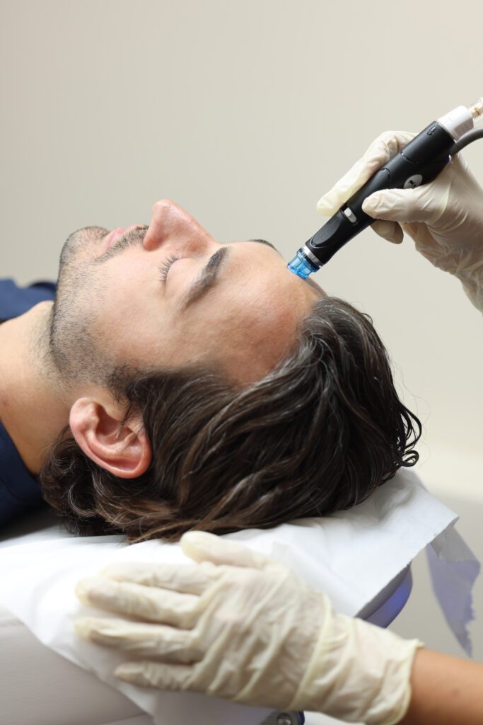 Patient having Hydrafacial at Omniya Clinic, London