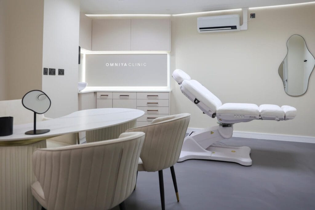 treatment room where chin fillers are performed in London